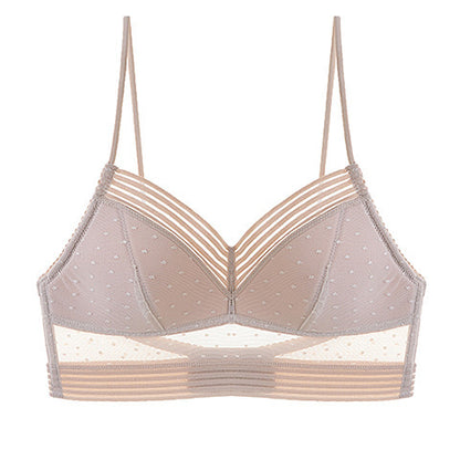 Ensemble soutien-gorge invisible sexy sans anneau en acier