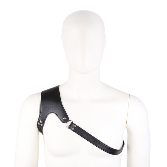 Jouet de jeu de rôle avec sangle de poitrine en cuir pour hommes