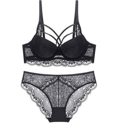 Ensemble de sous-vêtements en coton épais, soutien-gorge Push Up, Sexy