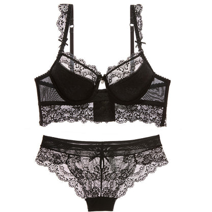 Sexy Mousse femmes ensemble de soutien-gorge Sexy Ultra-mince rouge noir dentelle soutiens-gorge sous-vêtements soutien-gorge push up et sous-vêtements 
