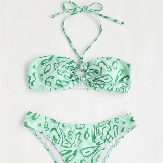 Bandeau Bikini Sexy Split Swimsuit