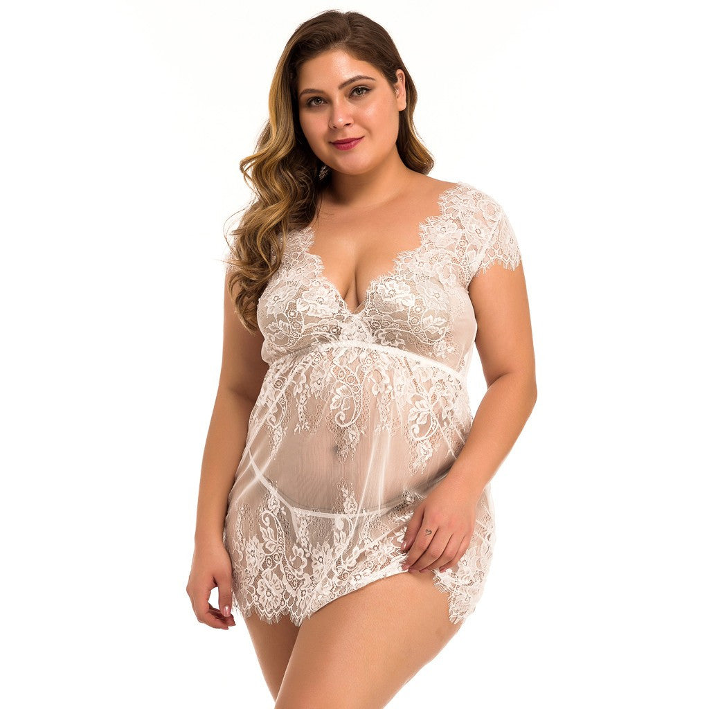 Lingerie sexy pleine grandeur en dentelle