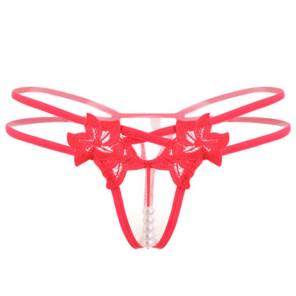 Lingerie Sexy String Femme Brodé