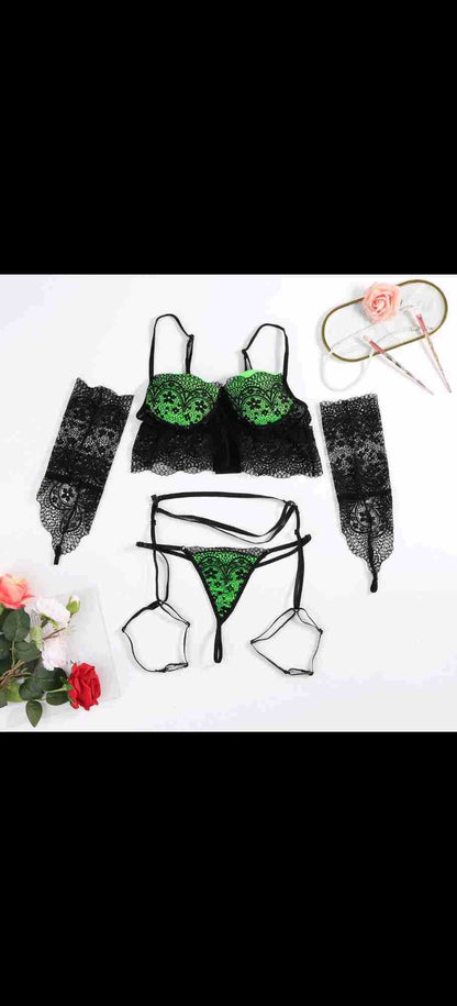 Ensemble trois pièces de lingerie pour femmes Europe et Amérique