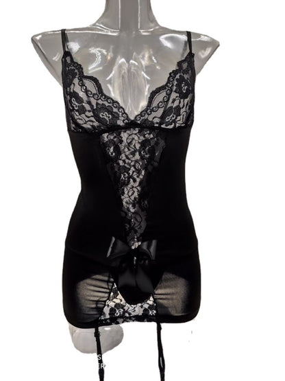 Lingerie Sexy, jupe à bretelles européenne et américaine, uniforme de grande taille, pyjama à bretelles de tentation, chemise de nuit Sexy
