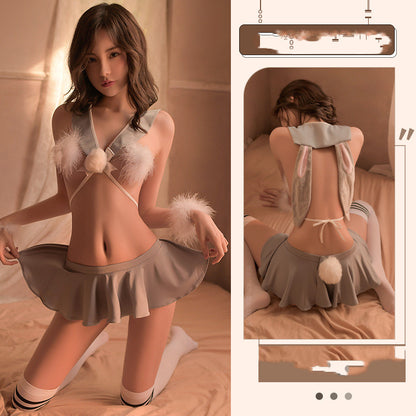 Lingerie Emotional Chest Hollow Tie Student Bunny Uniform Suit Temptation