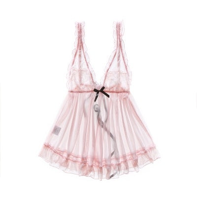 Ensemble pyjama sexy en dentelle rose