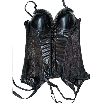Ensemble de lingerie sexy bustier en dentelle en noir rouge ou blanc
