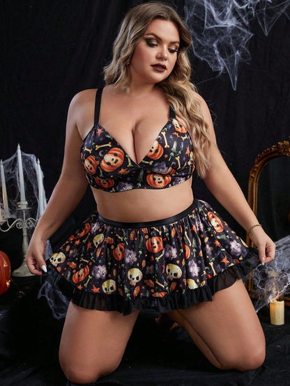 Ropa interior para niñas regordetas, disfraz de sirvienta de Halloween, uniforme, tentación divertida, lencería de gran tamaño para mujeres