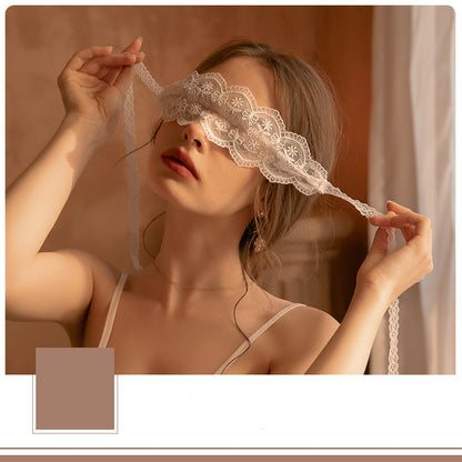 Lingerie Lace Perspective Embroidered Hollow Eye Mask Adjustable