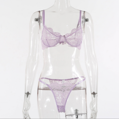 Costume de lingerie en dentelle à armatures pour dames, mode