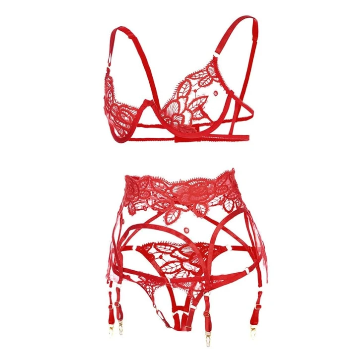 Conjunto de lencería sexy de encaje sexy