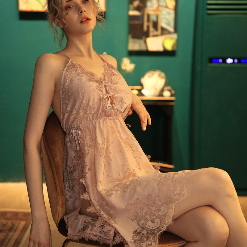 Pyjama style palais en dentelle lingerie sexy