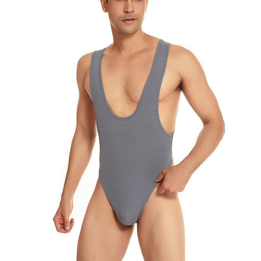European And American Nylon Rib Men's One-piece Suit