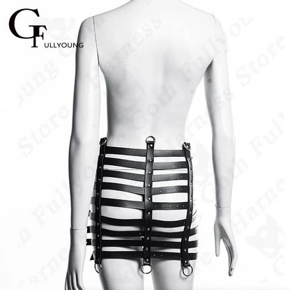 PU Leather Bra  Harness Straps Belt Women  Lingerie Suspenders Gothic  Female Chest Harness Cage  Belt