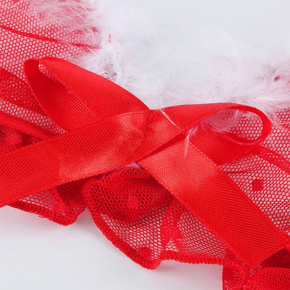 Lenceria Underwear Lingerie Women's Baby Doll  Bow Hot Lingerie Christmas Sleepwear V-collar Costumes Underwear 2022