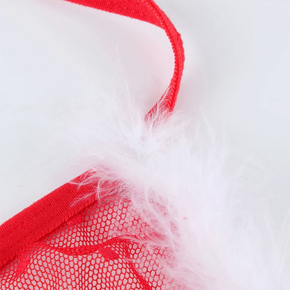 Lenceria Underwear Lingerie Women's Baby Doll  Bow Hot Lingerie Christmas Sleepwear V-collar Costumes Underwear 2022