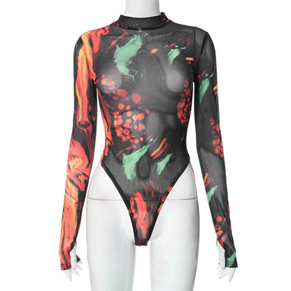 Combinaison de Lingerie Sexy teinte par nouage, combinaison moulante, vêtements d'extérieur, body une pièce