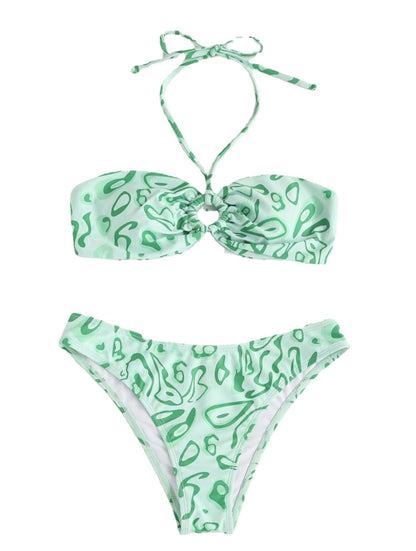 Bandeau Bikini Sexy Split Swimsuit