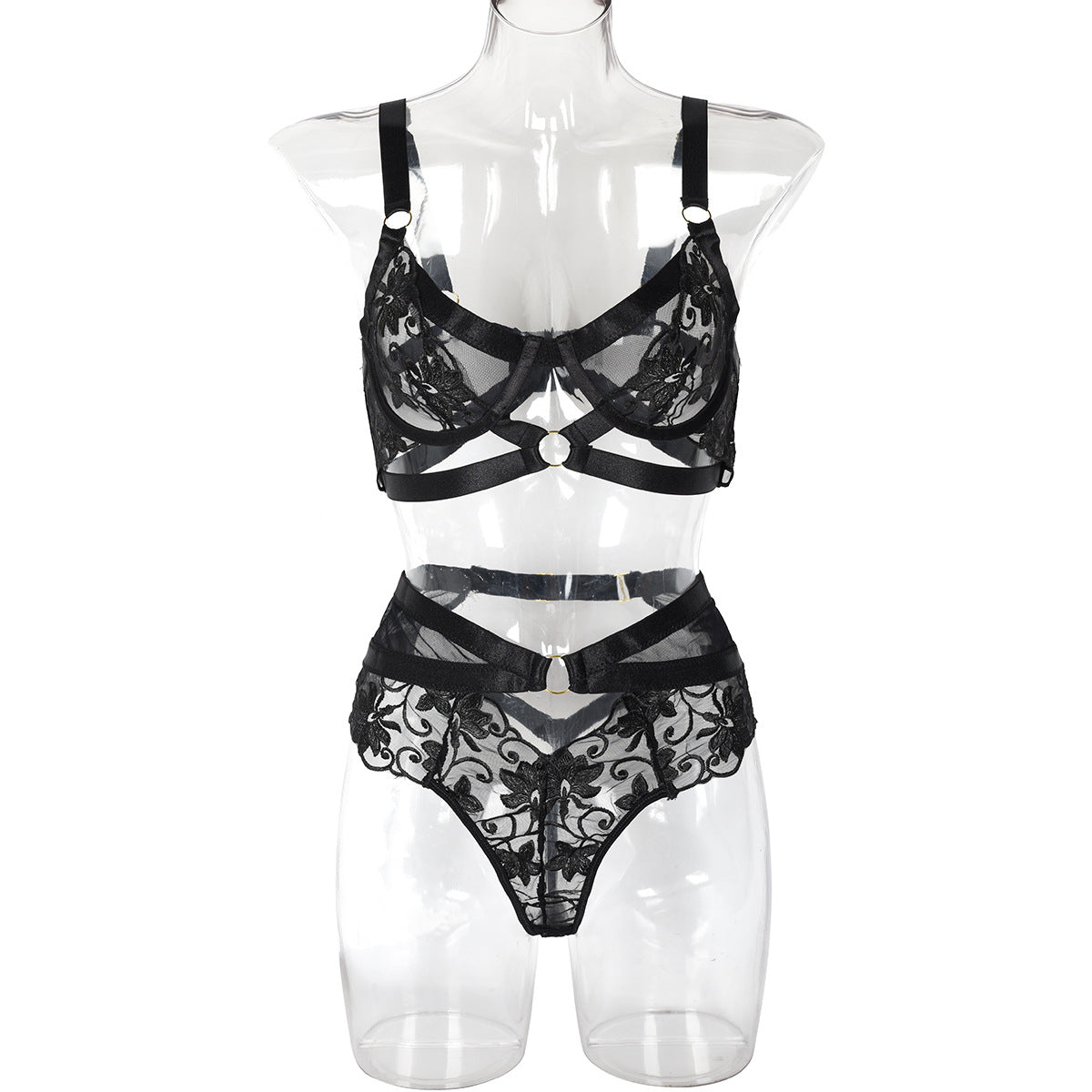 Sexy Lingerie Set Autumn Lace Mesh Patchwork Sexy Sexy Suit