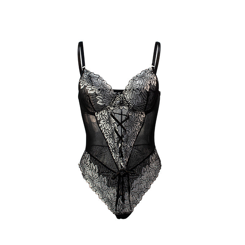 Sexy Lingerie Lace Sexy Jumpsuit Underwear Small Chest Push Up
