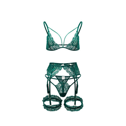 Sexy Lingerie Uniform Lace Embroidery Sexy Underwear T Back Suit Women