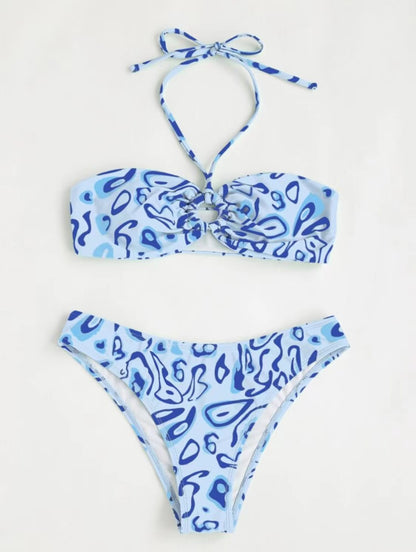 Bandeau Bikini Sexy Split Swimsuit