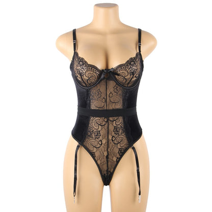 Plus Size Sexy Lingerie Sexy Garter Night Skirt Set Lace Steel Ring Jumpsuit Batch