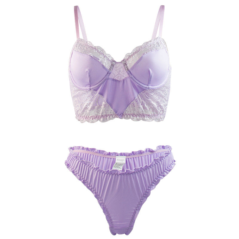 Patchwork Sexy Lingerie Women Suit Lace Sexy Two Piece Suit