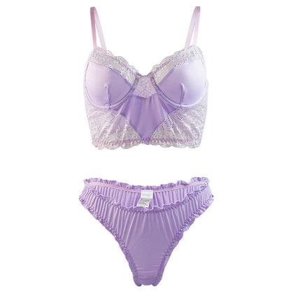 Patchwork Sexy Lingerie Women Suit Lace Sexy Two Piece Suit