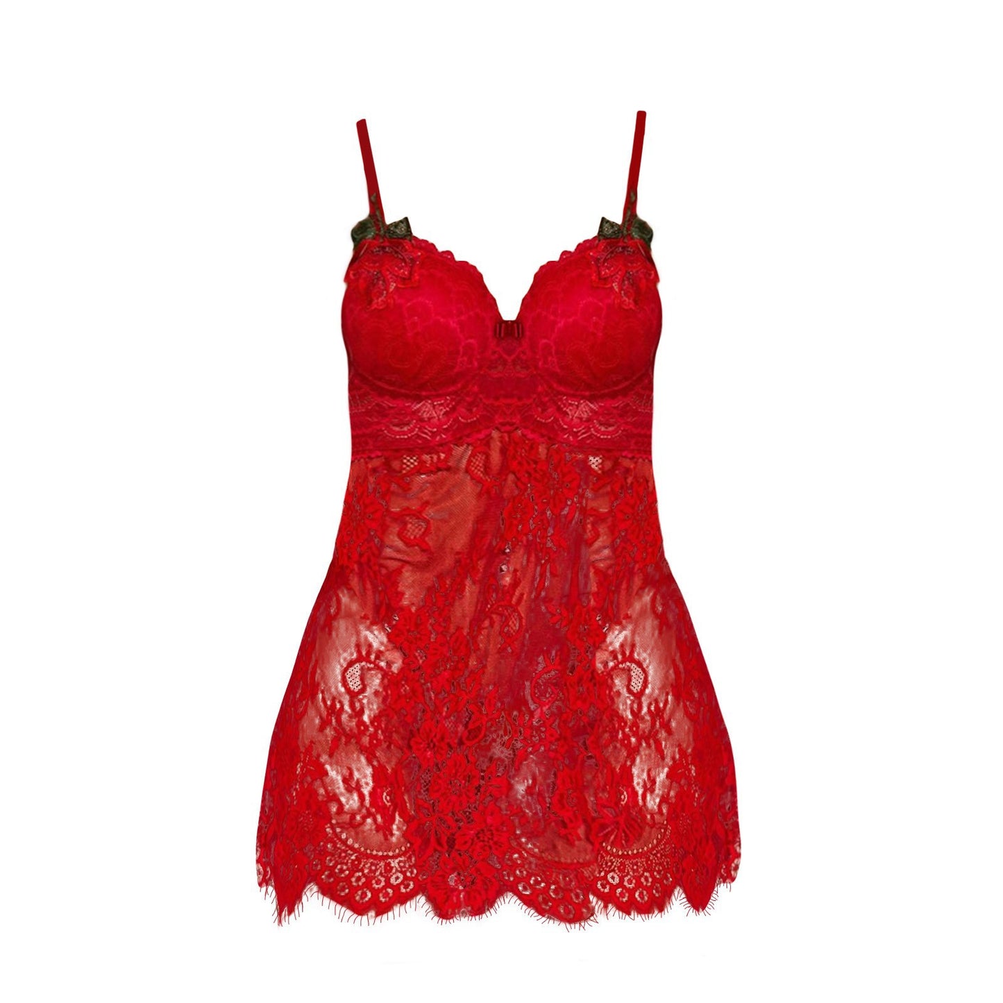 Sexy Mesh Dark Grain Thin Transparent Nightdress Sexy Suit