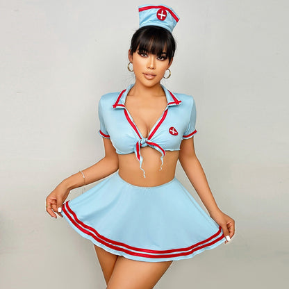 Sexy Lingerie Jk Uniform Nurses Uniform Nurse Hat Seduction Sexy
