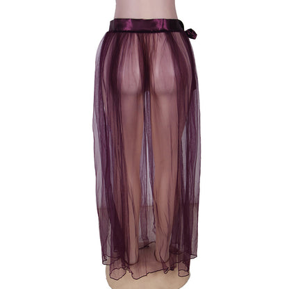 Sexy Lingerie Transparent Mesh Lace Nightdress