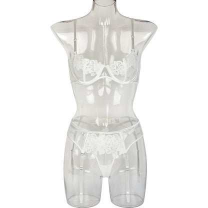 Sexy Three Piece Set Hollow Out Cutout Sexy Sexy Lingerie Three Piece Set