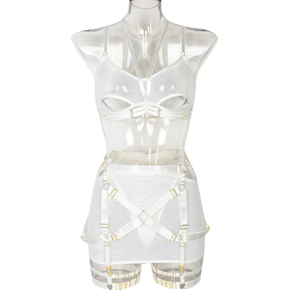 Conjunto de ropa interior sexy Sello de cintura con costura de cinturón complejo de industria pesada