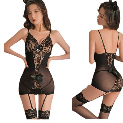 Lingerie Sexy Ouverte Passion Transparent Sense Body En Maille