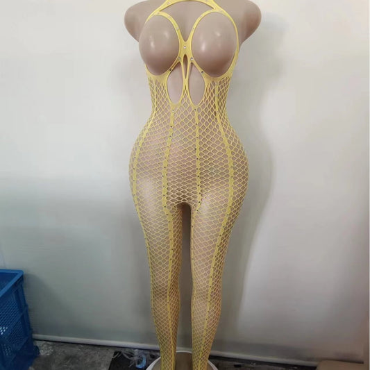 Rhinestone Sexy Lingerie Shiny Starry Diamond Fishnet Clothes