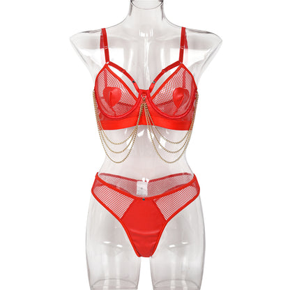 Costume en cuir Super sauvage, chaîne en métal pour industrie lourde, couture de grille, amour, Faux cuir