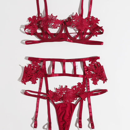 Sexy Lingerie Lace Cutout Underwear Set Seduction Sexy T Back