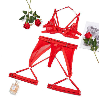 Complex Craft Heavy Metal Halter Sexy Bra Sexy Lingerie Suit