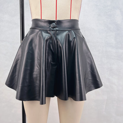 Women Autumn Winter High Waist Faux Leather Pants Skirt – Slimming & Sexy Look