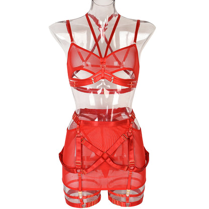 Conjunto de ropa interior sexy Sello de cintura con costura de cinturón complejo de industria pesada