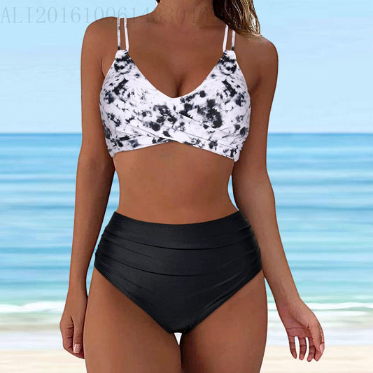 Ensemble de bikini imprimé européen et américain pour femmes