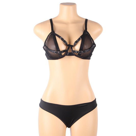 Ladies Sexy Lingerie Sexy Mesh Bra Triangle Underwear Two Piece Suit