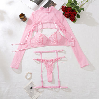 Mesh See Through Transparent Cutout Sexy Underwear Suit