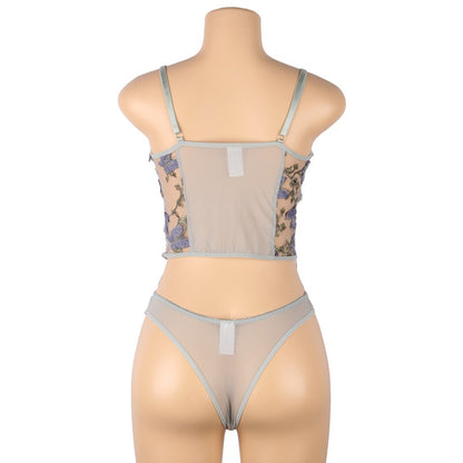 Plus Size Underwear Sexy Lace See-through Embroidery Sexy Suit