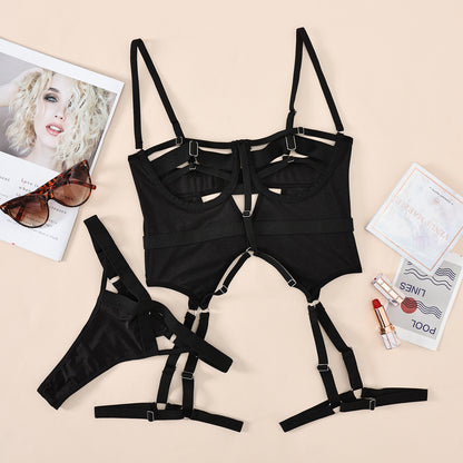 Sexy Lace Strap Stitching Hollow Out Cutout Backless Sexy Lingerie Sexy Special Offer