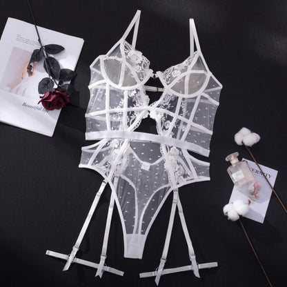 Spring Summer New Underwear Sexy Embroidered Garter Body Shaping Corsets Women Clothing