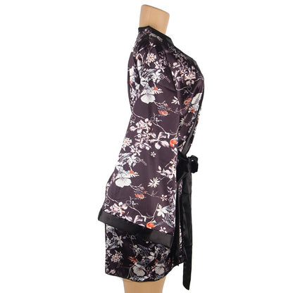 Plus Size Sexy Sleepwear Women Sexy Temptation Nightgown Home Wear Summer Thin Japanese Kimono