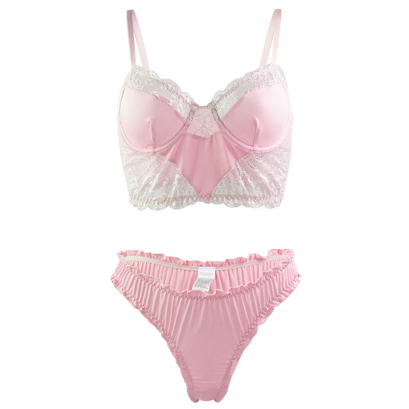 Patchwork Sexy Lingerie Women Suit Lace Sexy Two Piece Suit
